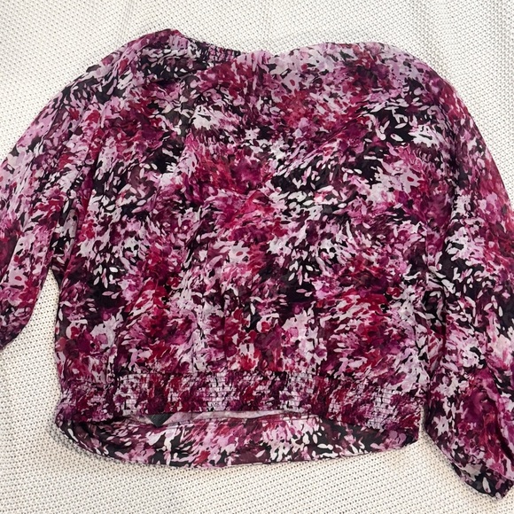 White House Black Market Multicolor Floral Blouse - Picture 4 of 7